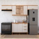 Ver imagem 1 de Cozinha Modulada 4 Peças com 1 Balcão e 3 Armários Aéreo Elena Cinamomo/Offwhite