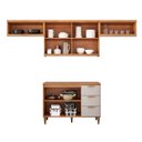 Ver imagem 5 de Cozinha Modulada 4 Peças com 1 Balcão e 3 Armários Aéreo Elena Cinamomo/Offwhite