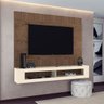 Painel Ripado para TV até 65 Pol 183 x 154 Cm TV Nichos San Diego MDP Mocaccino Off White - ClickLar - 2