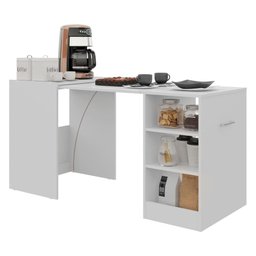 Aparador com Mesa Dobrável Cantinho do Café Ibiza Multimóveis Branco - 2