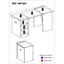 Ver imagem 4 de Aparador com Mesa Dobrável Cantinho do Café Ibiza Multimóveis Branco