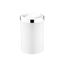 Lixeira com Tampa Basculante em Plástico 8l Future Branco e Cromado - 1