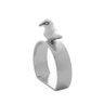 Cj 4 Argolas de Zinco Bird Prata P/Guardanapos de Tecido Royal Decor - 3