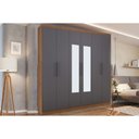 Ver imagem 1 de Guarda Roupa Casal 6 Portas c/Esp PH1127 Carv/Grafite Herval