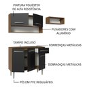 Ver imagem 5 de Armário de Cozinha Compacta 165cm Rustic/Preto Emilly Madesa 07