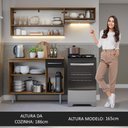 Ver imagem 6 de Armário de Cozinha Compacta 165cm Rustic/Preto Emilly Madesa 07