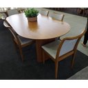 Ver imagem 1 de Sala de Jantar Tampo Oval Laminada 6 Cadeiras 2,0x1,0m - Itália - Requinte Salas
