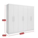 Ver imagem 3 de Guarda Roupa Casal 6 Portas 4 Gavetas Supreme