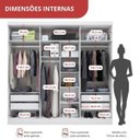 Ver imagem 5 de Guarda Roupa Casal 6 Portas 4 Gavetas Supreme Branco