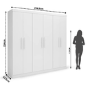 Ver imagem 3 de Guarda Roupa Casal 6 Portas 4 Gavetas Supreme