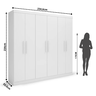 Guarda Roupa Casal 6 Portas 4 Gavetas Supreme - 3