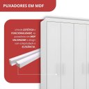 Ver imagem 6 de Guarda Roupa Casal 6 Portas 4 Gavetas Supreme Branco