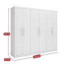 Ver imagem 3 de Guarda Roupa Casal 6 Portas 4 Gavetas Supreme Branco