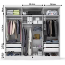 Ver imagem 4 de Guarda Roupa Casal 6 Portas 4 Gavetas Supreme
