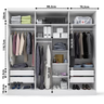 Guarda Roupa Casal 6 Portas 4 Gavetas Supreme - 4