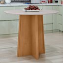 Ver imagem 1 de Mesa de Jantar 4 Lugares Redonda Tampo MDF Celebrare