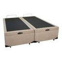 Ver imagem 1 de Cama Box Baú Queen Reforçada Fabricação Própria - Suede - Bege