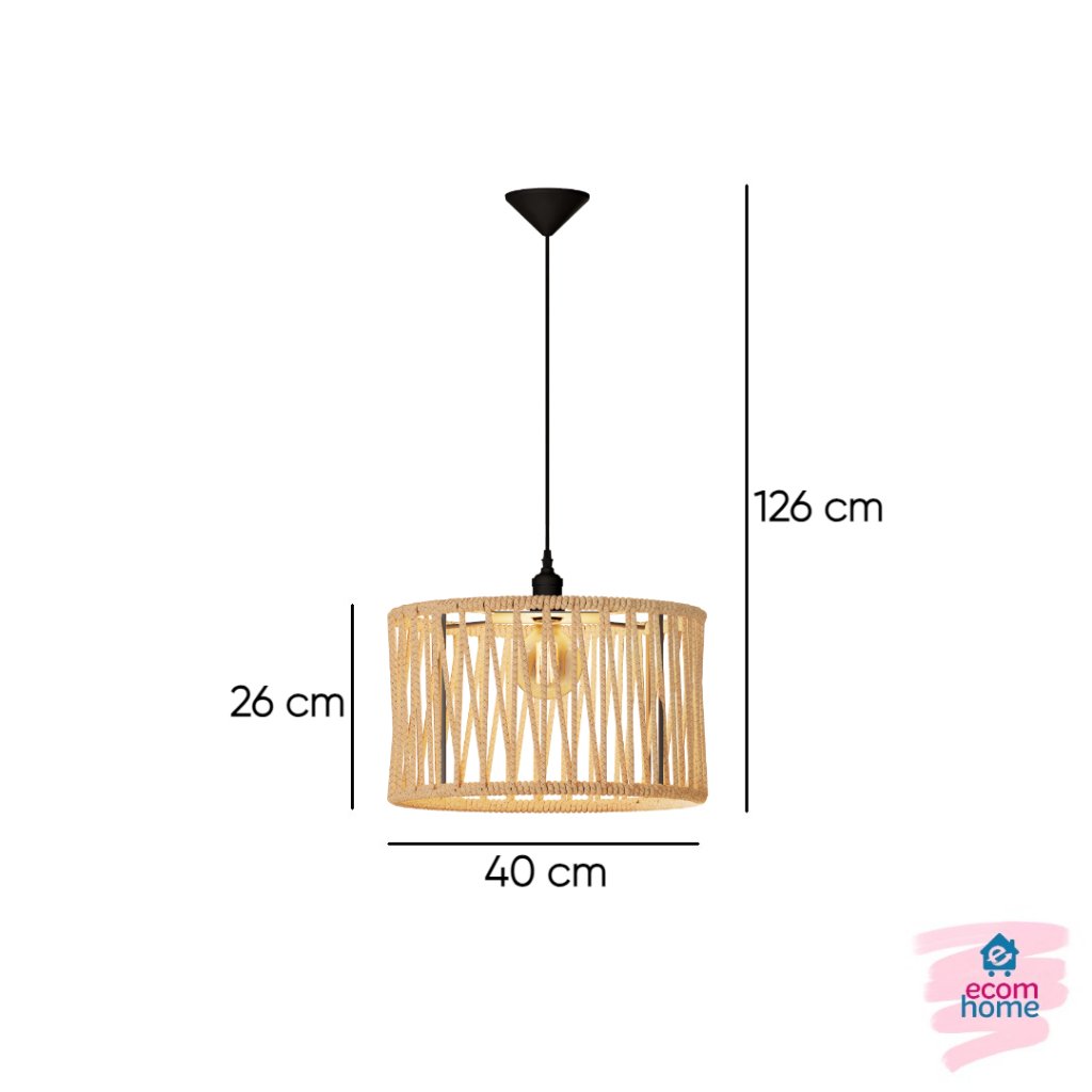 Luminária Pendente Nobre Off-white Ideal para Sala de Jantar Cozinha Sala de Estar Ecomhome - 3