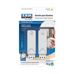 Gancho de Plástico para Fixação de Quadro M - Tekbond - 2