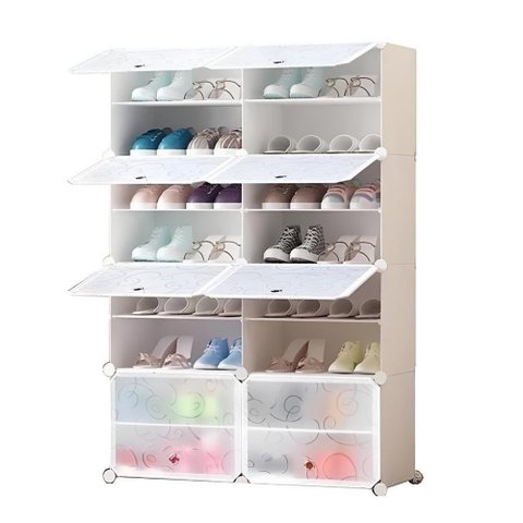 Sapateira Modular Gigante 32 Pares Armario Organizador Estante de Sapatos Roupas Brinquedos Dupla