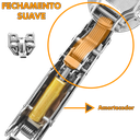 Ver imagem 3 de Kit 10 Dobradiça Reta Removível C/ Amortecedor Mola Aço 35mm