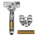 Ver imagem 4 de Kit 10 Dobradiça Reta Removível C/ Amortecedor Mola Aço 35mm