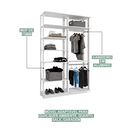 Ver imagem 7 de Guarda Roupa Closet 2 Cabideiros e Prateleiras 