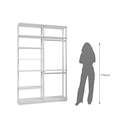 Ver imagem 5 de Guarda Roupa Closet 2 Cabideiros e Prateleiras 