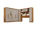 Ver imagem 2 de Guarda-Roupa Casal Modulado de Canto com Espelho 11 Portas Multimóveis Cinamomo/Off White