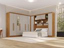 Ver imagem 1 de Guarda-Roupa Casal Modulado de Canto com Espelho 11 Portas Multimóveis Cinamomo/Off White