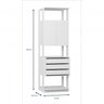Guarda Roupa Closet 3 Gavetas e Prateleiras  - 3