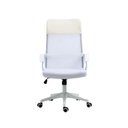Ver imagem 1 de Cadeira de Escritório Presidente Pelegrin Pel-8010 Branca com Off White