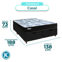 Ver imagem 3 de Conjunto Cama Box Bau Blindado Casal + Colchão Molas Ensacadas Life Gold Paropas