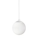 Ver imagem 3 de Pendente Branco C/ Globo de Vidro Branco de 14cm + Led 2w