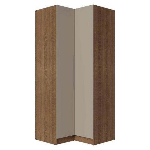 Guarda-Roupa Modulado de Canto 2 Portas Rustic/Crema Neo Madesa