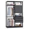 Guarda Roupa Closet 3 Gavetas e 2 Cabideiros  - 1