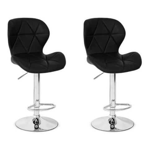 Banqueta Decoreshop Business Slim Cor Preto X 2 Unidades 114cm da Altura