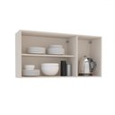 Ver imagem 2 de Armário Aéreo Cozinha 120 Cm Koya 3 Portas Creme - Politorno