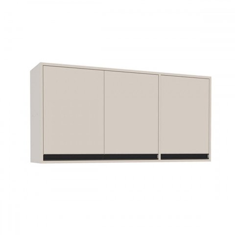 Armário Aéreo Cozinha 120 Cm Koya 3 Portas Creme - Politorno