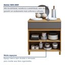 Ver imagem 7 de Balcão 2 Portas 1 Gaveta 80cm 100% MDF Realeza Premium Cinza/Carvalho/Titânio