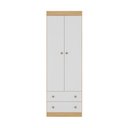 Ver imagem 7 de Guarda-roupa Infantil 62cm 2 Portas e 2 Gavetas Encanto Multimóveis Mp4446 Madeirado/branco