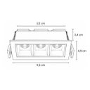 Ver imagem 3 de Spot Luminaria LED 6W Embutir em Teto Dotlight 3 Fachos de 15° Luz Quente Luminatti ST3281-Branco