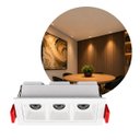 Ver imagem 2 de Spot Luminaria LED 6W Embutir em Teto Dotlight 3 Fachos de 15° Luz Quente Luminatti ST3281-Branco