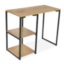 Ver imagem 1 de Mesa Escritório com Estante Baixa Nic 900 Mm Preto Naturale