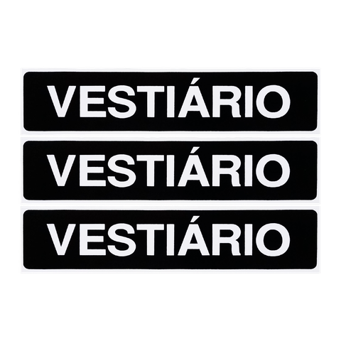 Combo 6 Placas De Sinalização Vestiário 30x7 Acesso - A-425 F9e