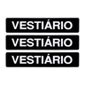 Combo 6 Placas De Sinalização Vestiário 30x7 Acesso - A-425 F9e - 1