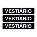 Ver imagem 1 de Combo 6 Placas De Sinalização Vestiário 30x7 Acesso - A-425 F9e