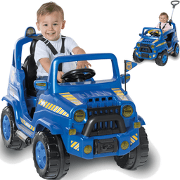 Carrinho de Passeio e Pedal Calesita Diipi Policia Azul - 1