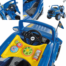 Carrinho de Passeio e Pedal Calesita Diipi Policia Azul - 3