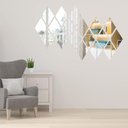 Ver imagem 3 de Kit 30 Un. Espelho Flexível Decorativo 15,5x23,5cm Diamante Losango
